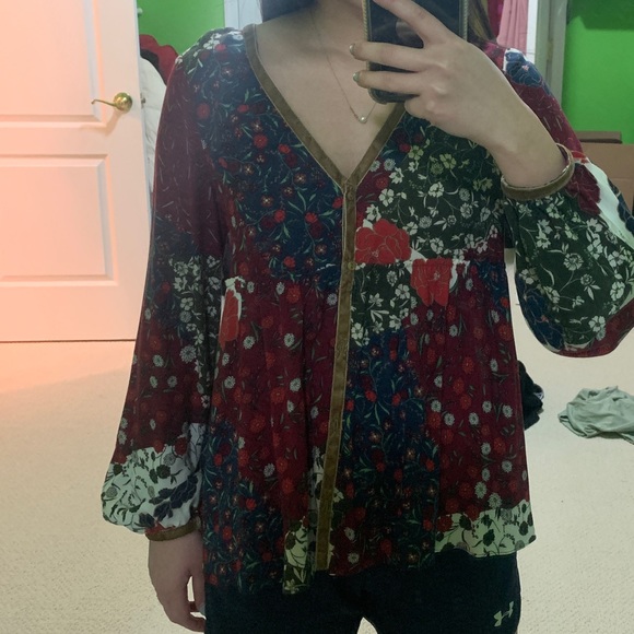 zara button down blouse - Picture 3 of 4